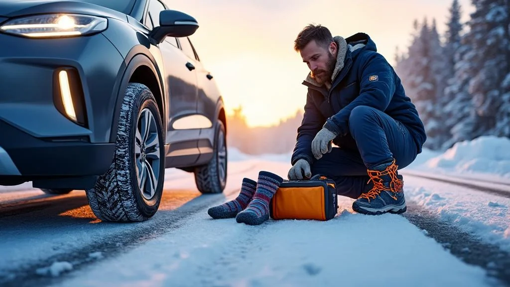 chaine ou chaussette neige