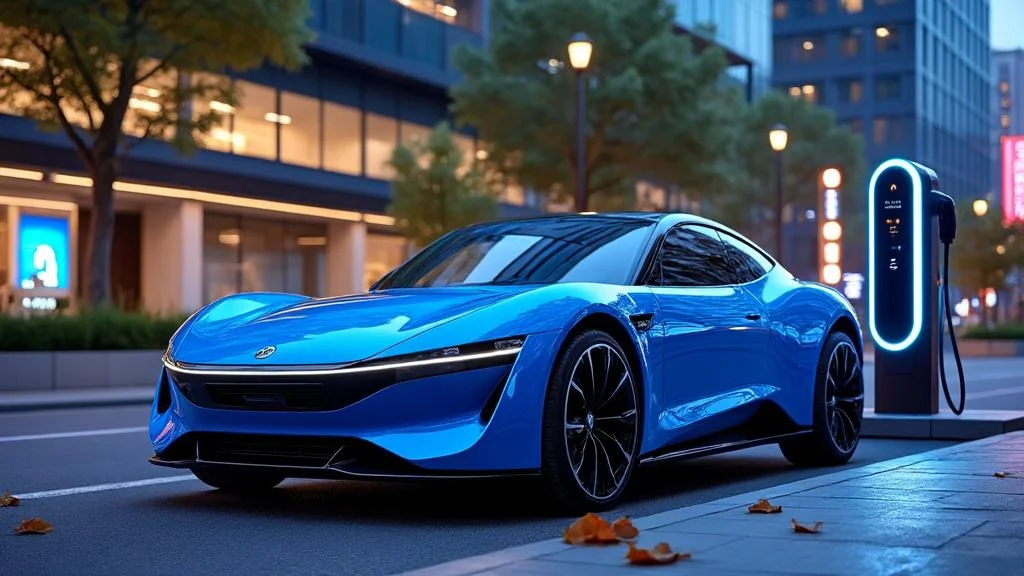 Photo réaliste de l'Alpine Electrique A290, citadine sportive électrique 220 ch, design urbain moderne